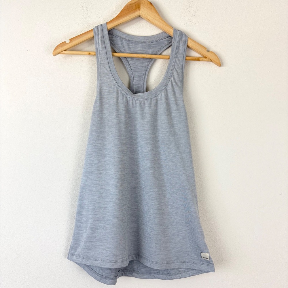 Vuori Lux Heather Grey Blue Racerback Performance Tank Top VW108 Women Small